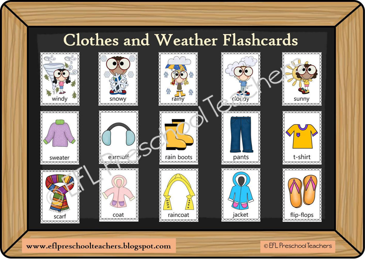 Originals First Words Flashcards: Clothes (teacher made)