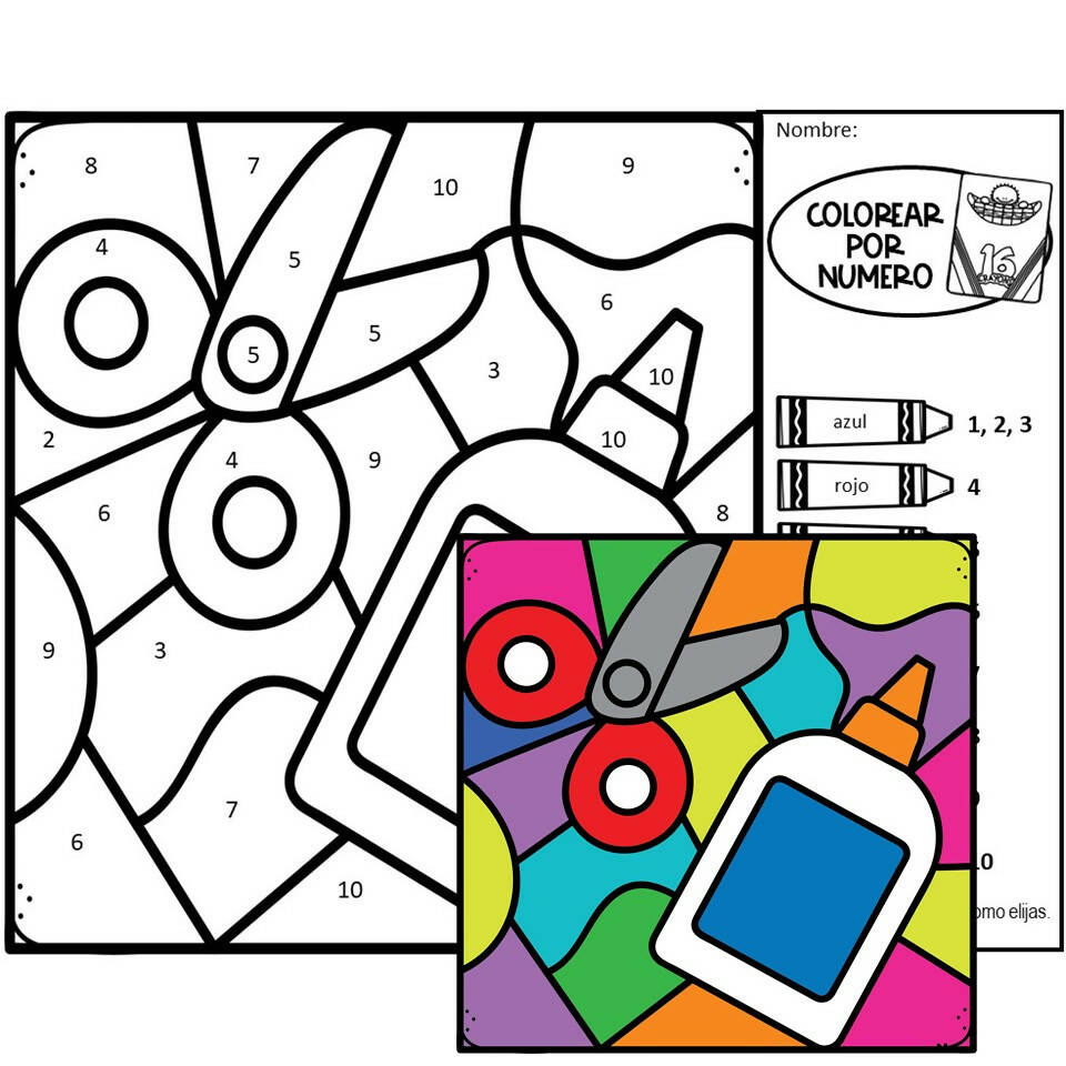 Shapes Editable Color By Code Worksheets Activity, Shapes Color By Numbers