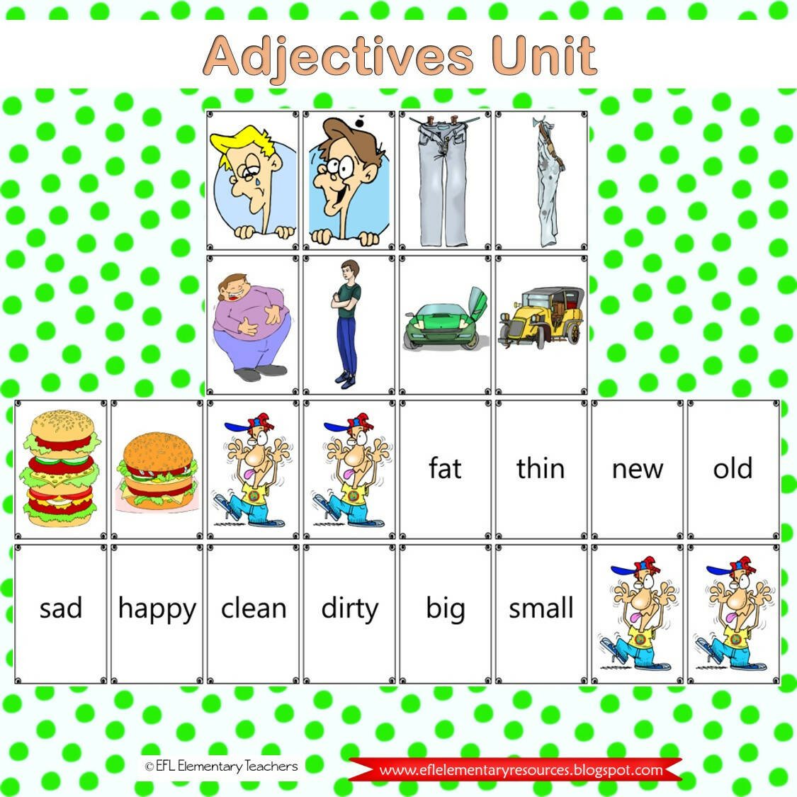 Adjectives for Elementary ELL – Bilingual Marketplace